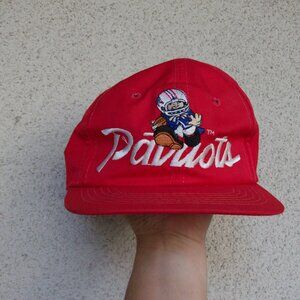 Vintage New England Patriots Script Snapback Hat Sports Specialties Kids 3-8